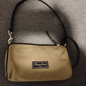 Dooney and Bourke Olive and Black Shoulder Barrel Bag